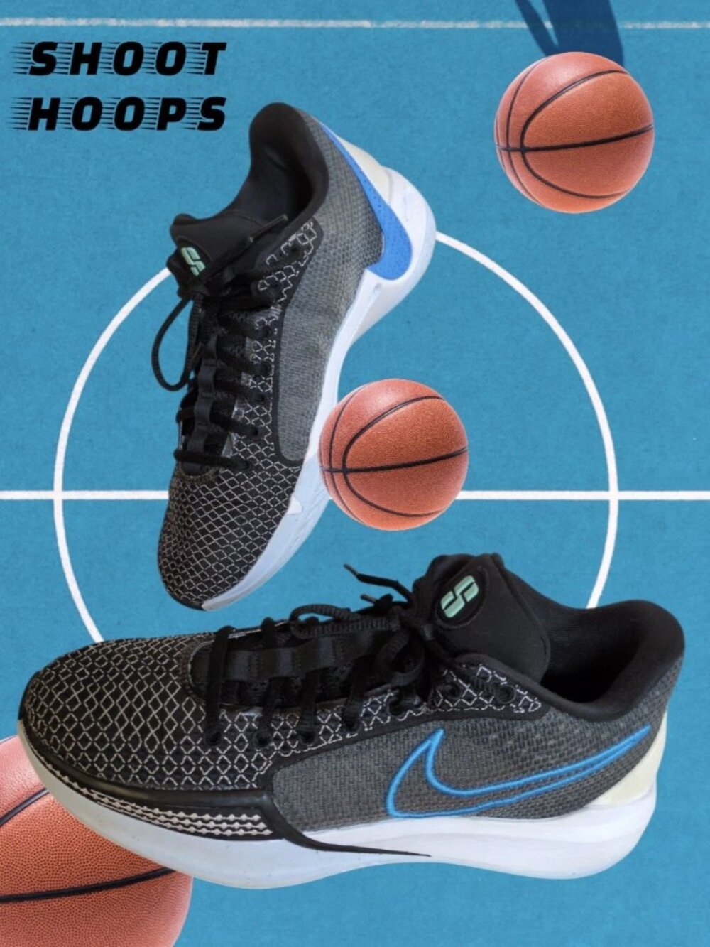 Nike Sabrina 1 Family Bonds Black Blue Basketball Shoes Womens Size 9 FQ3381-001